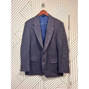 Vintage WFF By Farrah Men’s 100% Wool Two Button Blazer Jacket Brown Size 44R